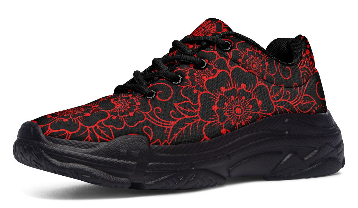 Chunkysneakers-RedMehndiFlowerPattern-YWV-56751-Chunkysneakers-Blk-STR2-YWV.jpg